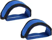 TOGEVAL 2pairs Anti- Bike Pedal Straps for Cycling Lightweight Toe Clips with Adhesive Beam for Color Variation