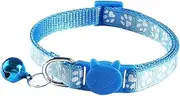 Abaodam 5PCS Adjustable Pet Collar with Bell Stylish Neck Jewelry for Cats and Kittens Durable and Comfortable Design Yellow Sky Blue Light Green for Pet Supplies and Photo Props