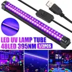 UV Black Light Bar 48-LED Fixtures Ultraviolet Blacklight Lamp Strip Party Club
