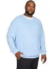[Tommy Hilfiger] Big & Tall Structure Crew Neck Sweater in Blue