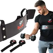 Premium Arm Blaster Biceps Isolator + Bonus Weight Lifting Straps, Heavy Duty Bicep Blaster Curl Support Muscle Builder for Triceps/Biceps Workout, Build Bigger Arms