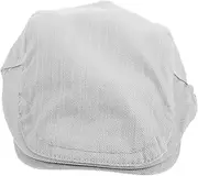 [CALLARON] Adjustable Newsboy Beret for Men Flat Stylish Cotton Driving Cap with Hat Design for Comfort and Summer Protect Grey