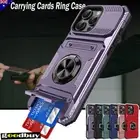 For iPhone 16 15 14 13 11 8/7 Case Shockproof Heavy Duty Bumper Card Slot Cover