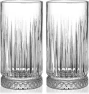 Crystal Highball Glasses Set of 4 16Oz Vintage Drinking Glasses for Cocktail