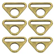 6Pcs 0.75 Inch Triangle Buckle Adjuster D Ring Triangle Buckles Bronze