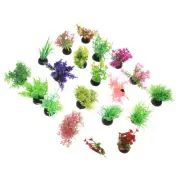 20 Pcs Aquarium Decoration Water Plants Artificial Plastic Grass Simulation