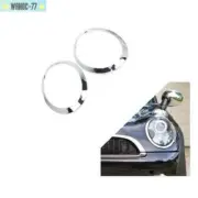 2Pcs Chrome Headlight Ring Bezel Cover Trim For Mini Cooper F55 F56 F57 2014-21 (for: Mini)