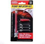 Handy Hardware Inflating Needle Set 5-Pieces Set, Red