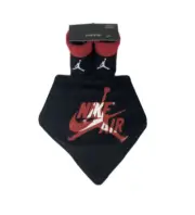 Nike Jordan Baby`s Jumpman Bandana Bib and Socks 2 Piece Set 0-6 months -B1