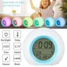 Kids Alarm Clock LED Digital Clock 7 Color Changing Night Light Bedside beuWL