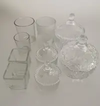 在飛比找松果購物優惠-歐式風格 DIY香薰蠟燭杯 玻璃杯燭臺杯 方杯 小圓杯 (2
