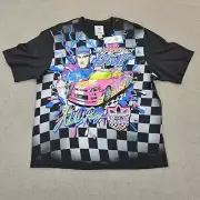 Adidas Jeremy Scott Shirt JS Rally NASCAR Style Print Checker TEE Adult Size XL