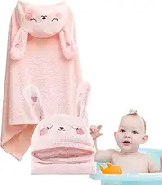 Toddler Towels with Hood,Hooded Animal Design Towel for Toddler Bath - Highly Absorbent Kids Towel Wrap Bathrobe Blanket for Kids, Boys and Girls