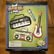 Blow Up Band in a Box Inflatable Instruments Guitar Keyboard Mic Boom Box