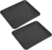 SHINEOFI 2pcs Pet Food Mat Tray Sundries Mat Tray Boot Potting Sundries Indoor Boot Scraper Shoe Pads Garden Shoe Organizer Pad Pp Black