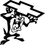 Chevy Taz Tazmanian Devil Die cut vinyl decal sticker 22" Chevrolet