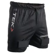 PowerTek Ice Hockey Mesh Shorts with Cup & Tabs for Socks | Adult Men's