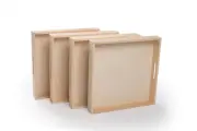 - Wood Tray/Wooden Trays | Square Serving Boxes with Handles - Unfinished & S...