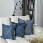 Luxury Abstract Minimalist Modern Blue Cushion Case Cover Sofa Living Decor