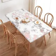 Abstract Pattern Marbling Rectangular Tablecloth Table Cover for 4 Foot Tables, Waterproof Fitted Elastic Edged Table Cloth for Indoor Outdoor Party Wedding Picnic Patio, 4 Ft/48x30 inch