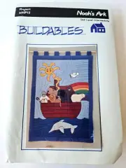 New BUILDABLES NOAH'S ARK Applique Quilt Wall Hanging Pillow Pattern