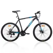 Trinx MTB Mens Mountain Bike 26 inch Shimano Gear 21-Speed [Colour: Matt Black W