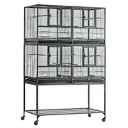 Flyline Double-Double Breeding Bird Cage for Canary Parakeet Cockatiel Lovebird Finch