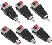 Gatuida 6pcs RCA Male Connector to Av Screw Terminal Adapter Solderless Audio Video Phono Plugs for Enhanced Compatibility and Stable Signal Quality Various Audio Setups
