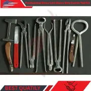Horse Farrier Tool Kit Hoof Trimming Nipper Puller Clincher Grooming Set Case