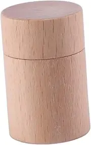Healeved Natural Wooden Lipstick Tube Refillable Container 1pc Empty Craft Tube