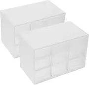SECFOU 2pcs Small Storage Drawers Desk Drawer Organizers Office Supplies Organizer Desk Drawer Units for Home