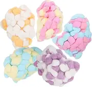 NUOBESTY 500pcs Colorful Thermal Cotton Balls Cotton Wool Poms for Crafts DIY Toys Decorations