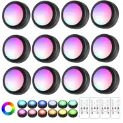LED Puck Lights with Remote Control, Wireless Under Cabinet Lighting,Color Ch...