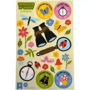 Pipsticks Outdoor Hiking Nature Scratch & Sniff Sticker Sheet Pipsticker Cypress