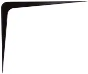 NEW CASE OF (20) PROSOURCE 21142BK BLACK 12 X 14 UTILITY STEEL SHELF BRACKETS