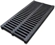 Sewer Grate Plastic Drain Strainers Cuttable Drain Cover Sidewalk Trench Drain Covers Rectangular Channel Drainage Grates for Catch Basin(Black)(300X500X20Mm)