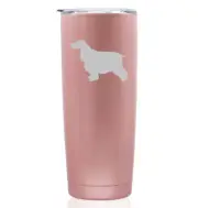 Rose Gold Double Wall Stainless Steel Tumbler Travel Mug Cocker Spaniel