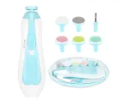 Baby Six In One Electric Nail Drill Safety Knife Trim Toes And Fingers Children'S Anti-Clipping Meat,Blue