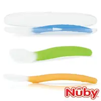 在飛比找蝦皮購物優惠-Nuby 全矽膠湯匙(1入附盒)048526055609*隨