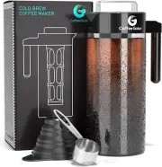 Cold Brew Coffee Maker - 47 Oz Iced Tea and Cold Brew Maker and Pitcher W/Glass