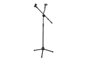 Dual Microphone Stand Flexible Gooseneck Adjustable Height Boom Arm MS-108
