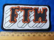 Cloth Badge Biker Iron-On/Sew On Patch FTW FREE POST