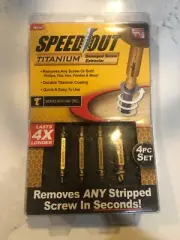 Speed Out Titanium Damaged Screw Extractor 4PC Set