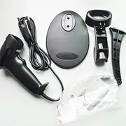 USB Automatic Barcode Scanner Scanning Barcode Bar-Code Reader with Hands Free Adjustable Stand (Black)