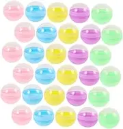 TOKIDNY 50pcs Fillable Round Boxes Transparent Vending Machine Capsules Lightweight Openable Plastic Storage Containers for Party Favors and Collectibles for Weddings Birthdays