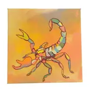"Scorpio" Original Acrylic On Canvas Painting 8x8" Zodiac Scorpion Astrology Art