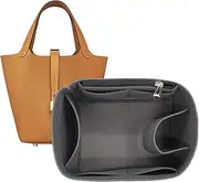 Bag Organizer Liner Storage Bag Bag Storage Insert Portable Makeup Bag for Hermes Picotin18/22/26, Gray a, Picotin 18