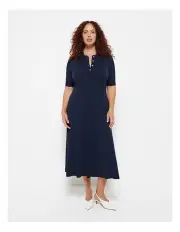 [Commonry] Cassidy Knit Dress in Navy