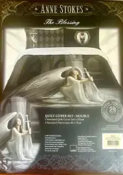 Quilt Cover Set Double Bed Anne Stokes Pillow Cases The Blessing Gothic NEW