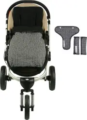™ Footmuff and Pram Liner 2 in 1 Set (Infant), Cotton, Reversible - Classic Ink